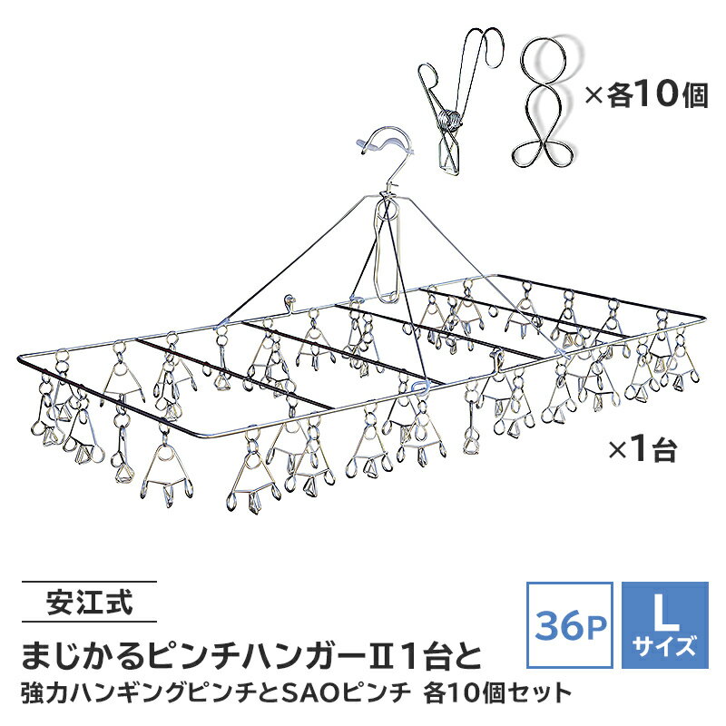 【ふるさと納税】 安江式 3点セット ｜ 岐阜県 可児市 ステンレス アイデア 便利 簡単 耐久性 新生活 洗濯 家事 タオル バスタオル 靴下 純日本製 国産 シンプル 洗濯バサミ ピンチ 折りたたみ 生活雑貨 丈夫 長持ち 強風対策 洗濯グッズ 超軽量 職人