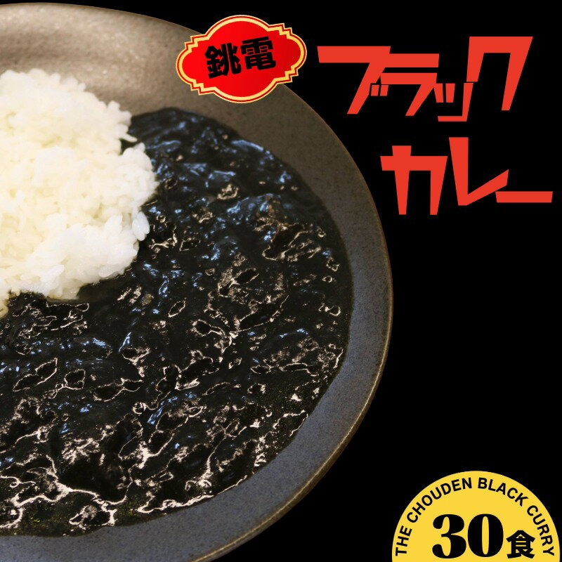 【ふるさと納税】 銚電 ブラックカレー 30食 銚子電気鉄道 レトルトカレー 銚子電鉄 カレー ポーク ご当地カレー 特産品 お土産 オリジナルカレー 名物 非常食 保存食 備蓄用 防災備蓄 長期保存 常温 防災グルメ 備蓄食品 時短グルメ 時短 大容量 千葉県銚子市 銚子電気鉄道