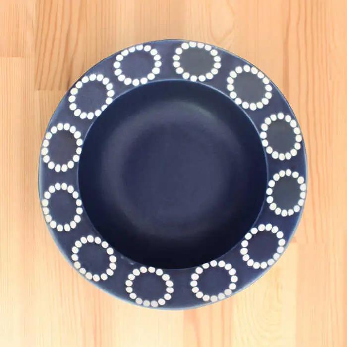 【波佐見焼】サークルリング ブルーベリー・バニラ ボウル 中 2点セット 食器 皿 【陶芸ゆたか】 [VA105]  波佐見焼