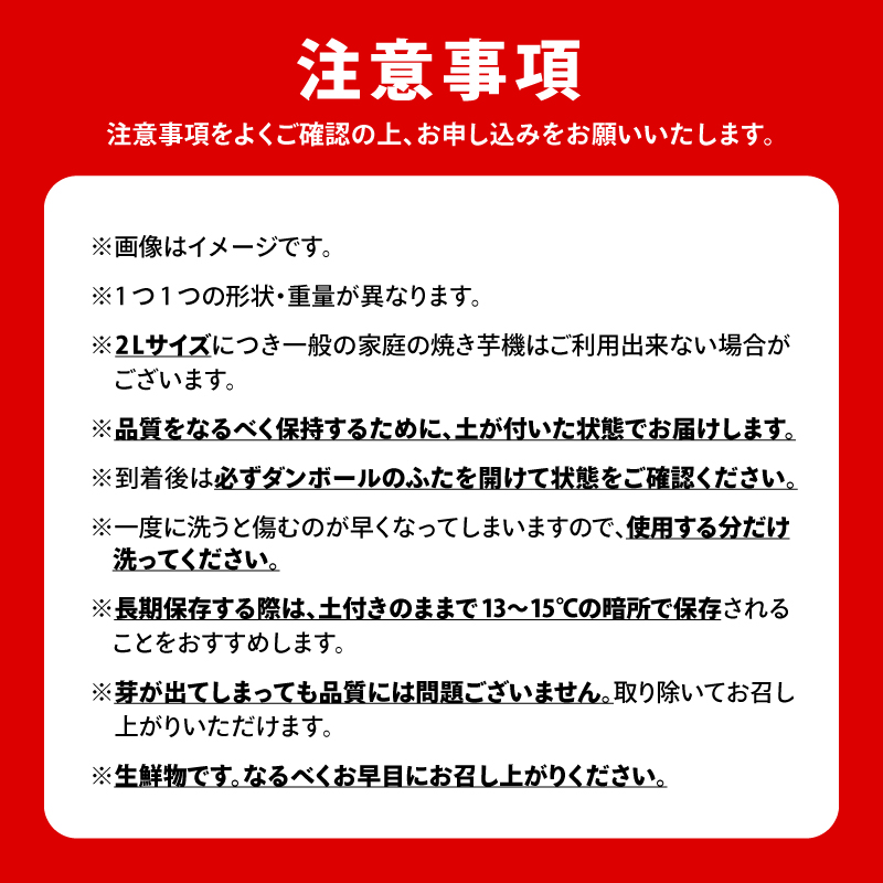 鹿児島県鹿屋産 紅はるか 生芋 2Lサイズ 3kg　KN021-043-01