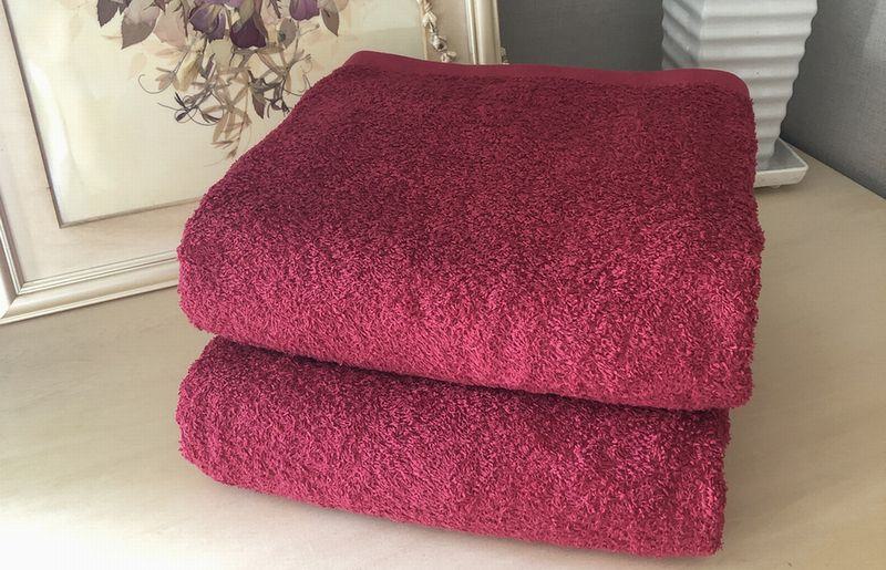 超大判バスタオル２枚セット（ボルドーレッド）泉州タオル 90×170cm【泉州タオル 国産 吸水 普段使い 無地 シンプル 日用品 家族 ファミリー】