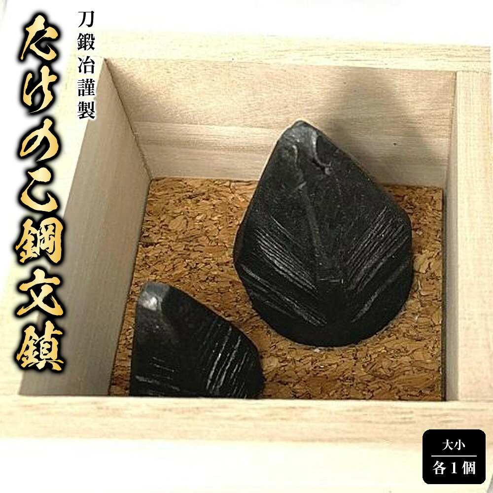 【ふるさと納税】刀鍛冶謹製　たけのこ鋼文鎮