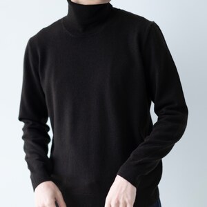 カシミヤ タートル ニット度詰 カシミヤ(コゲチャ )男性用サイズ:LL(46)≪白田のカシミヤ≫