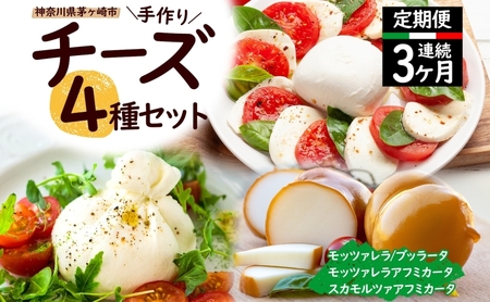 チーズ 定期便 3ヶ月 4種 詰め合わせ 茅ヶ崎 手作り チーズ