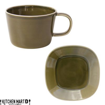 ふるさと納税 瑞浪市 美濃焼 プレーリー  オリーブ 【2客SET カップS&プレートSセット 200cc】 小田陶器 |  | 01