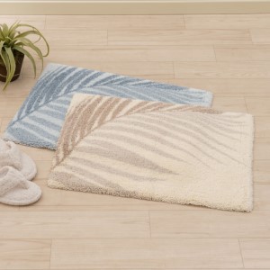 M+home ラナキラ バスマット 50×70cm 雑貨 日用品 モダンおしゃれ 洗練 デザイン インテリア コシ 吸水速乾 抗菌 防臭 弾力性 防カビ 洗濯機  ブルー
