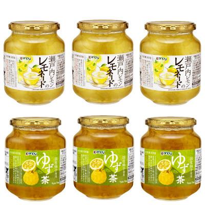ふるさと納税 丹波篠山市 ゆず茶・瀬戸内レモンのレモネードセット　6本(2種×3)