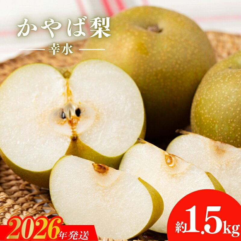 【ふるさと納税】No.2922かやば梨「幸水」約1.5kg【2026年発送】 1万円 和梨 赤梨 旬