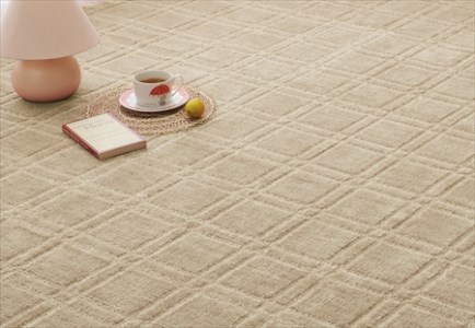 日本製 カーペット 長方形 6帖 約261×352cm ベージュ 1枚 600016460型[1085]