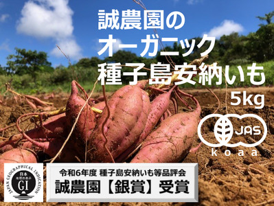 【先行予約】 種子島 産 オーガニック (有機) 種子島安納いも (誠農園) 5kg　NFN537 【350pt】