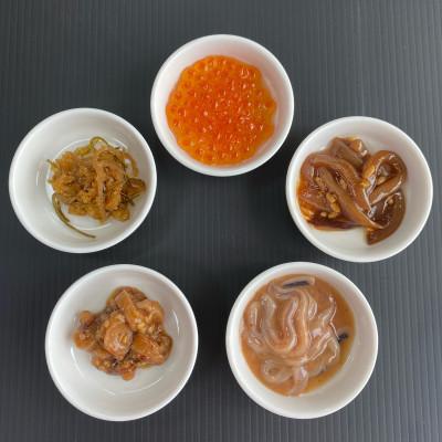 ふるさと納税 せたな町 船長の海鮮たまて箱A 5種詰合せ いくら醤油漬 松前漬 いか三升漬 いか塩辛 たこ三升漬 |  | 02