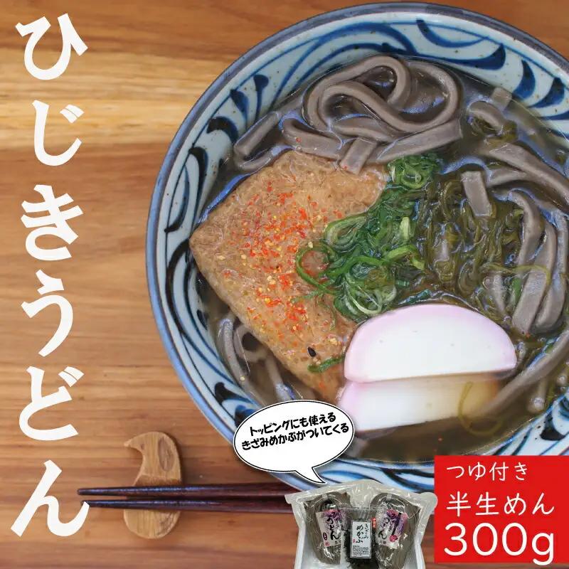 ひじきうどん 3食入り×2袋 つゆ付 ひじき うどん 半生 小麦 麺 粉もの めかぶ 海藻 セット E1085