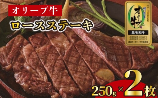 ステーキ 250g 2枚 牛 牛肉 和牛 黒毛和牛 肉 ロース ロースステーキ オリーブ牛 ステーキ肉 金ラベル 贈答用 プレゼント ごちそう 記念日 香川県 丸亀市