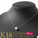 【ふるさと納税】K18 あこや真珠 スルー ネックレス 8.5mm アジャスター付き 国産 日本産 スルーネックレス 冠婚葬祭 フォーマル 入学式 卒業式 成人式 母の日 ギフト ジュエリー アクセサリー レディース 送料無料