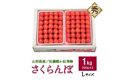 さくらんぼ（佐藤錦か紅秀峰）５００ｇ×２パック　手詰め　0020-2610