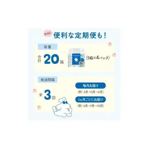ティッシュ ソフトパック｜エルモアPIKO｜20箱×3回（3ヵ月ごと）定期便