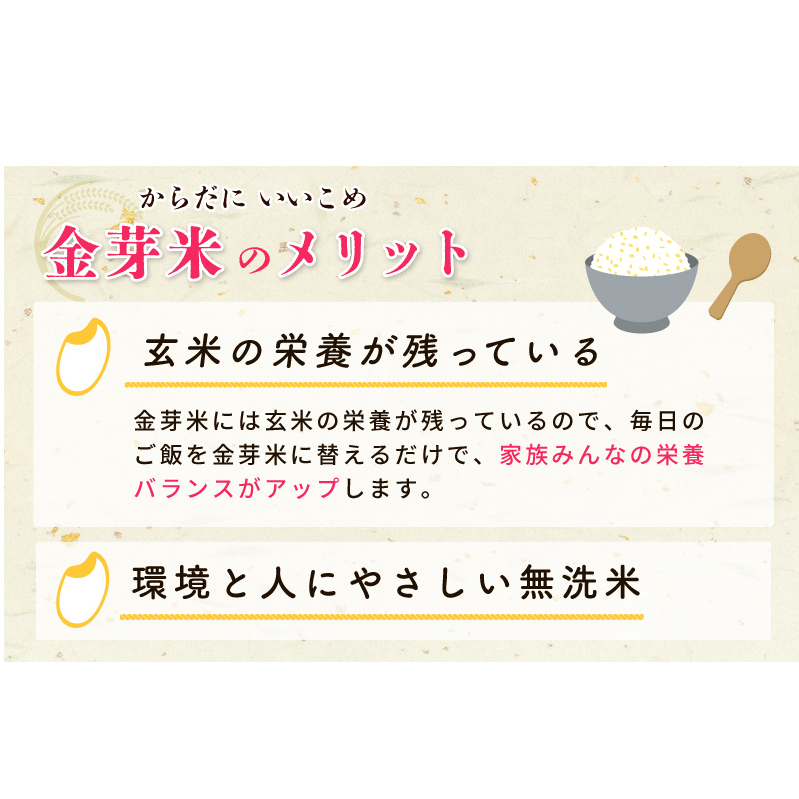 金芽米 4.5kg(無洗米) 【4.5kg×1袋 ご飯 ごはん お米 精米 金芽米計量カップ付】 015B630_イメージ5