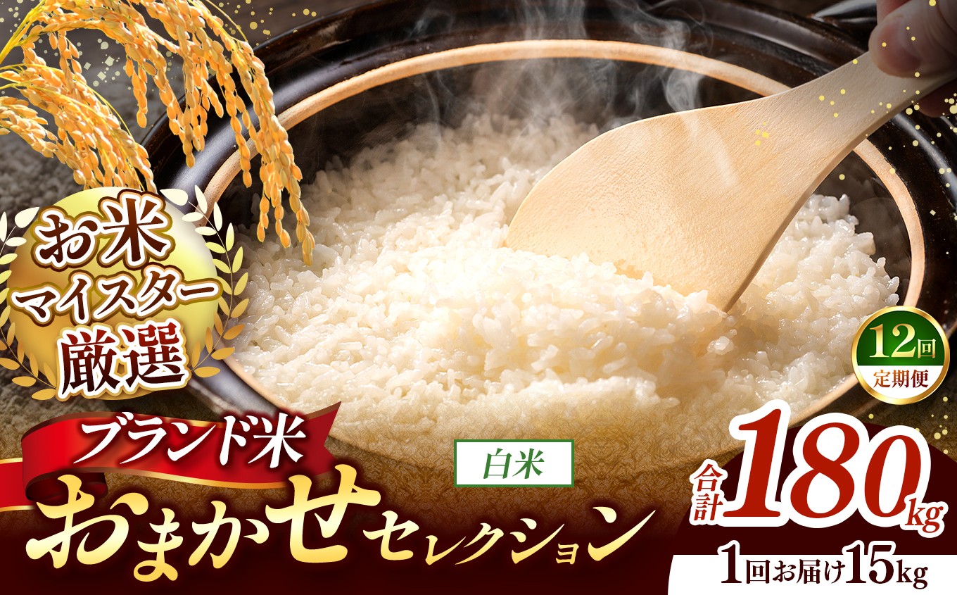 
                  【 令和7年産 】おまかせ セレクション 【定期便12回】熊本県産 白米  ＜ひのひかり / 森のくまさん / くまさんの輝き ＞ 15kg  | 単一銘柄 米 単一米 お米 こめ 小分け 人気 コメ お米 5kg 10kg 15kg 20kg 25kg 30kg 定期便 3回 6回 12回 ブランド米 菊池川流域 家庭用 送料無料 熊本 くまもと 熊本県 和水 和水町 人気 ごはん
                