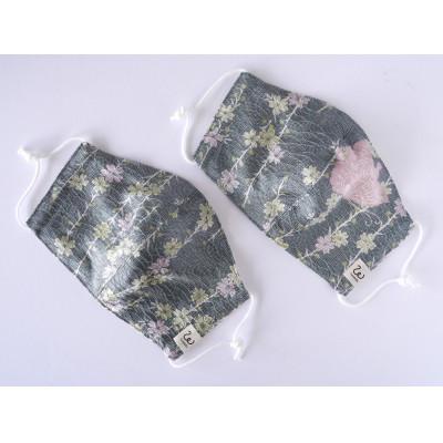 ふるさと納税 亘理町 【メディアで多数紹介の人気製品】　ご褒美、ギフトに　願いを込めた着物地の巾着&マスク |  | 03