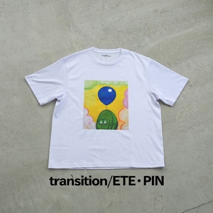 ＜新登場＞VOICE GATHERING アートプリントT-Shirt(transition・Mサイズ・1枚) Tシャツ 半袖 トップス ホワイト 白 クルーネック M L サイズ アート デザイン 