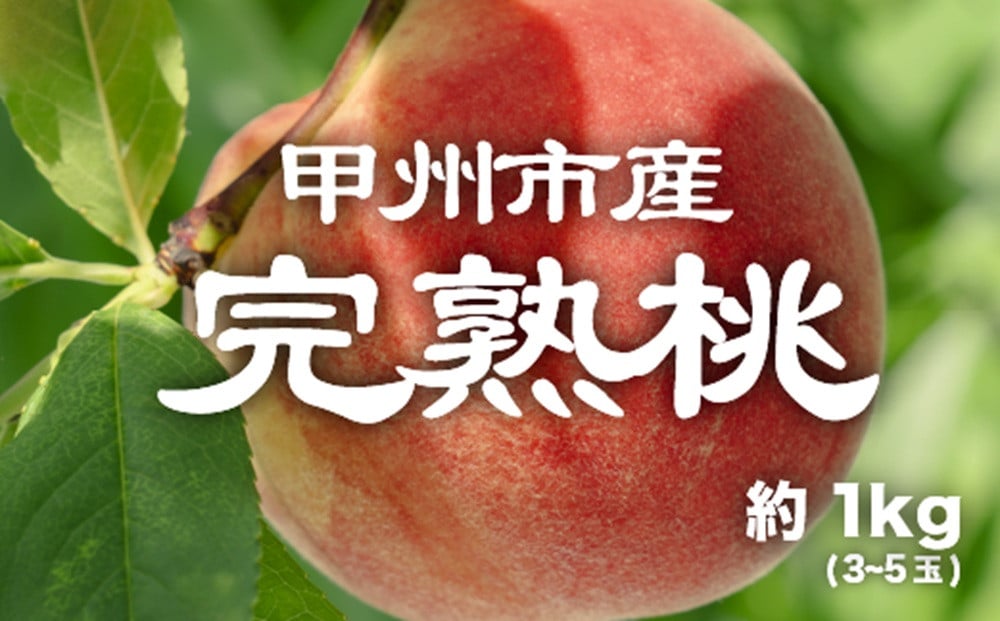 
            【産直 甲州市 完熟桃 約1kg】50年以上受継ぐ目利き力！【2026年発送】（PJ）B-167 【白鳳系 完熟 桃 もも モモ 令和8年発送 期間限定 山梨県産 甲州市 フルーツ 果物】
          