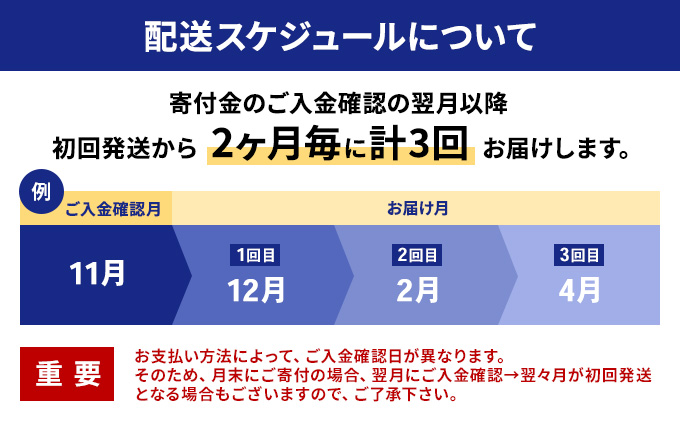 【枝幸ほたて】冷凍ほたて貝柱 年3回定期便［2ヶ月毎にお届け］