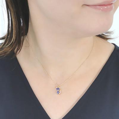 ふるさと納税 韮崎市 猫ネックレス K18YG イエローゴールド タンザナイト ダイヤモンド f267-tan-k18yg |  | 02