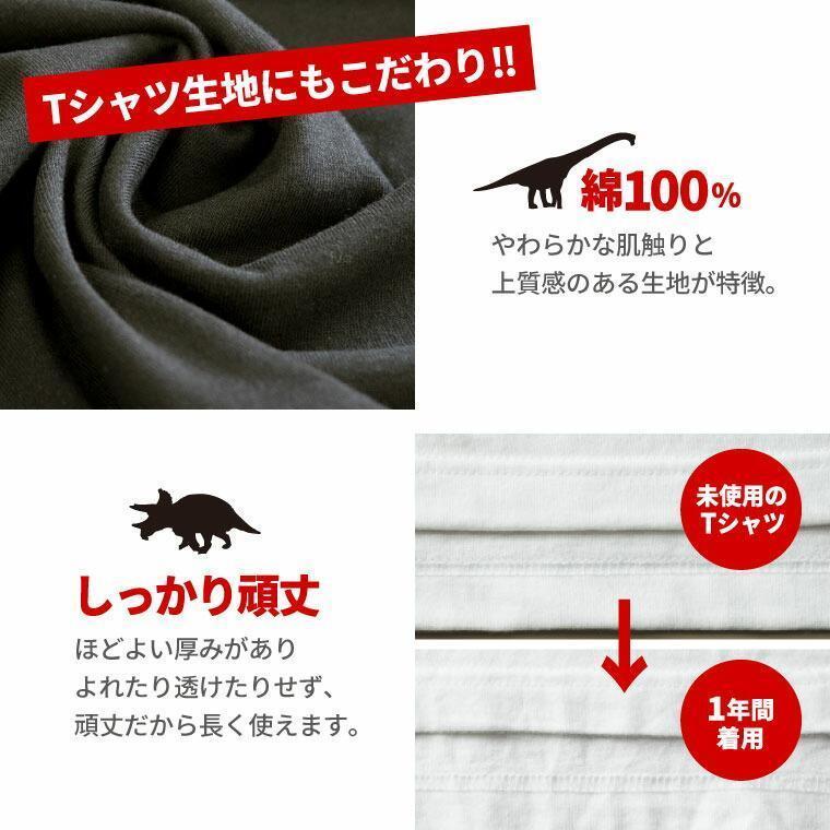 恐竜・古代生物Tシャツ　マメンチサウルス 045　サイズ140（キッズ・ユニセックス）