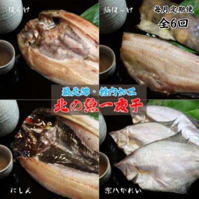 ふるさと納税 稚内市 【毎月定期便】【北海道の居酒屋気分】一夜干し4種セット ほっけ 縞ほっけ 鰊 宗八かれい全6回