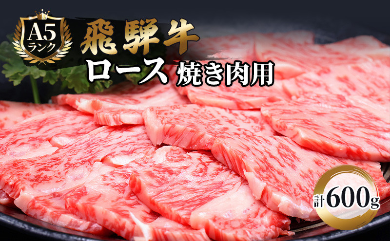 
飛騨牛 焼肉 ロース 600g A5 和牛牛肉 ブランド牛 BBQ バーベキュー 贈り物 贈答 ギフト キャンプ アウトドア 炭火
