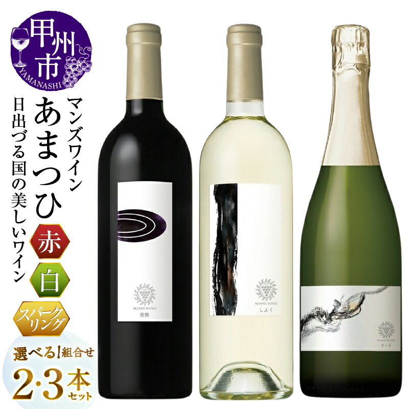 【ふるさと納税】 ワイン 赤 白 選べるお届け内容 2本 3本 セット 750ml スパークリング 香紫 しふく さゝら 辛口 やや辛口 マスカット・ベーリーA 甲州 赤ワイン 白ワイン スパークリングワイン 父の日 母の日 記念日 ギフト 贈答 プレゼント 山梨県 甲州市 （MG）