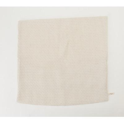 ふるさと納税 豊中市 【ナチュラル】オーガニックコットン麻混ワッフルクッションカバー45*45