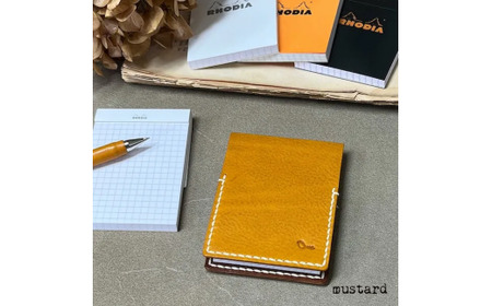 【メモ帳カバー】rhodia cover マスタード メモ帳カバー ロディアカバー