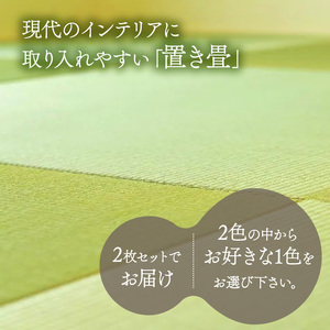 薄置畳 厚さ 6mm バリアフリー対応 2枚セット 【彩園02 新黄金色】 ヘリなし畳 ダイケン和紙 畳 置き畳 フロア畳 フローリング畳 傷防止 汚れにくい へりなし ヘリ無し畳 縁なし畳 縁なし 