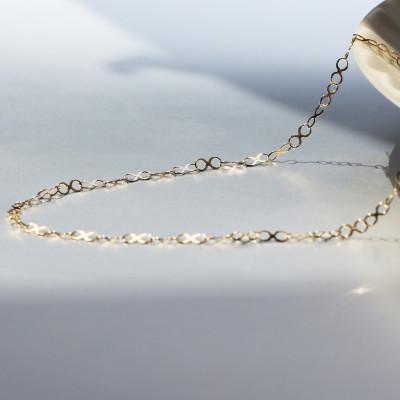 ふるさと納税 大津市 【K10イエローゴールド インフィニティチェーンネックレス】スーパーロング 80cm ゴールドアクセ |  | 01