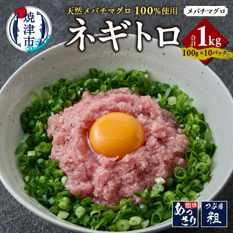【ふるさと納税】 まぐろ ネギトロ 天然 メバチマグロ 100g x 10パック 合計1.0kg 魚 冷凍 焼津 a12-268