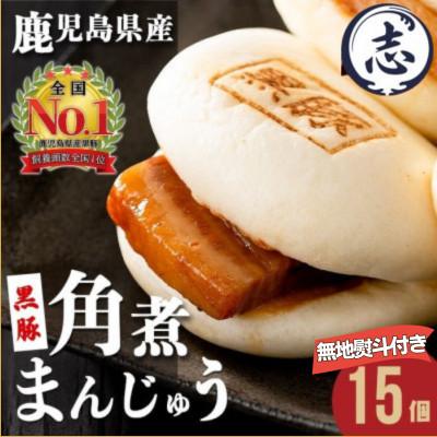 ふるさと納税 志布志市 【ギフトに!無地熨斗付き】本場鹿児島県産 黒豚角煮まんじゅう15個