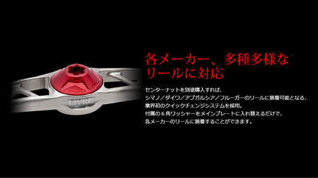 LIVRE リブレ Feather 100（ダイワ右）（ガンメタ×レッド） F25N-315[AMBB086-4]