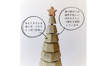 北欧の温もり パステルカラーの木製クリスマスツリー_T2600328