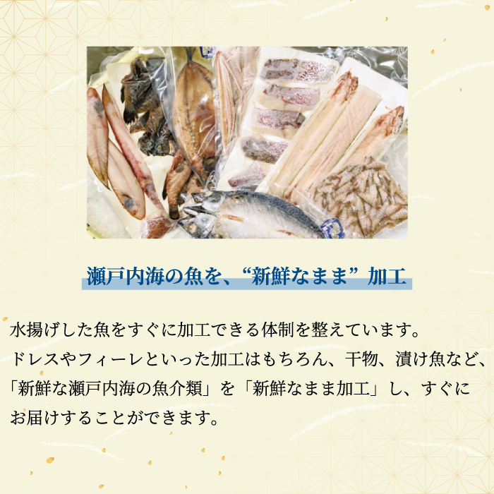 瀬戸内海の豪華な恵み！一夜干し・漬け魚おまかせセット（４～５パック） 魚 肴 おつまみ 海鮮 干物 車エビ 西京漬け 広島レモンサーモン 粕漬け 鯛 タイ ハモ カマス シズ 鱧 かます みそ漬け 味