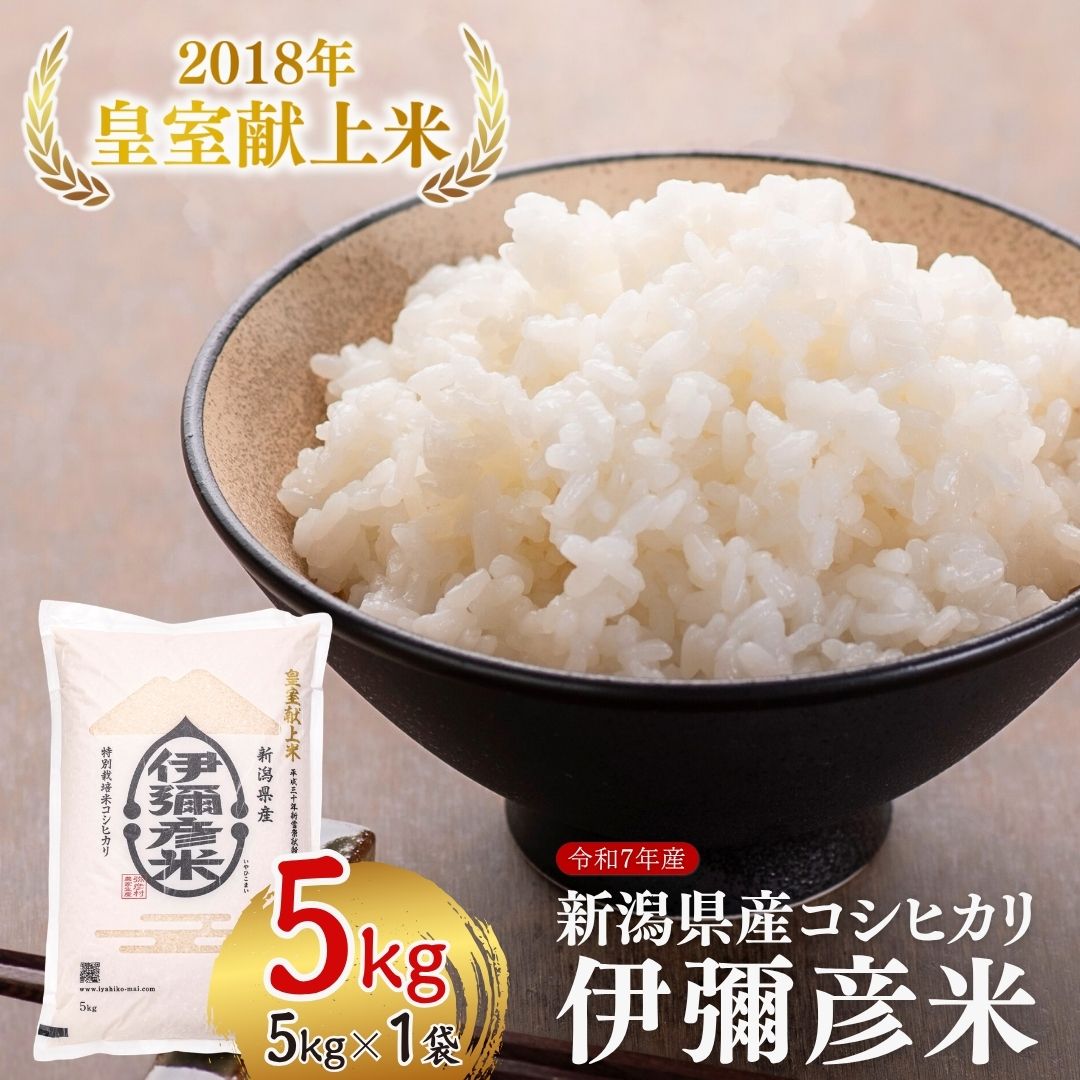 【ふるさと納税】米 5kg コシヒカリ 令和7年産 新潟 皇室献上米 伊彌彦米 特別栽培米 | こしひかり 5キロ お米 こめ コメ 白米 精米 ブランド米 いやひこまい 送料無料 ギフト 贈答 贈り物 新潟県 弥彦村 農事組合法人 第四生産組合