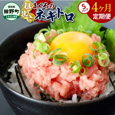 ふるさと納税 田野町 〜四国一小さなまち〜≪カネアリ水産≫まぐろのネギトロ 400g(80g×5パック)★4ヶ月定期便★