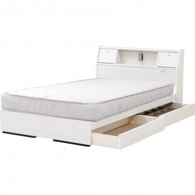 ふるさと納税 知立市 【組立付き】K333セミダブルベッド(クラシックホワイト)ポケットコイルマットレス付(1292)