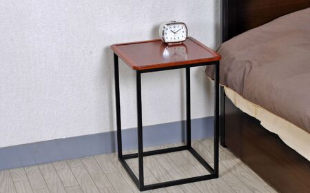 〈創業明治2 年、田中家具謹製〉けやきのサイドテーブル 1 段 #1【田中家具】