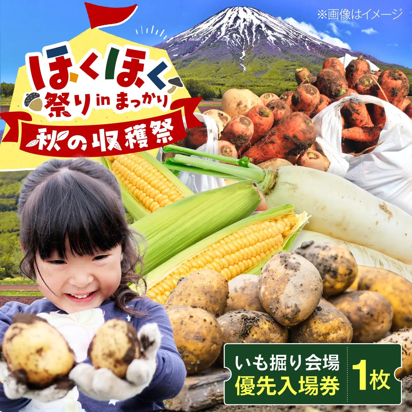 【9月6日開催】真狩村を楽しむ！ いも掘り会場優先入場券 1枚 [BPAK003] 体験 北海道