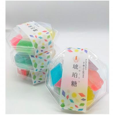 ふるさと納税 豊川市 高級糸寒天100%使用　きらきらきらり甘く輝く一粒の幸せ　よび田屋の琥珀糖 4個セット