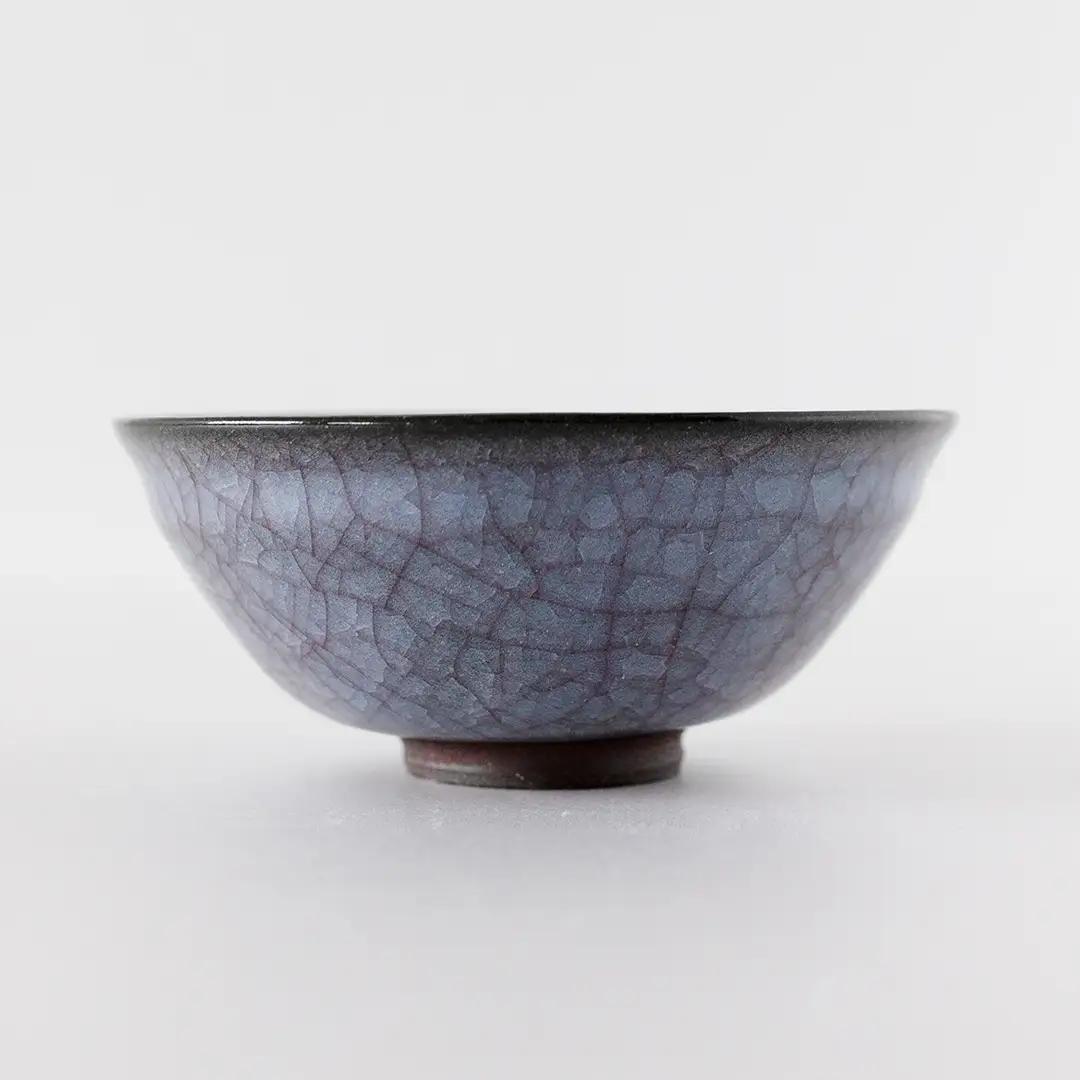 【氷裂貫入青瓷】抹茶茶碗 （小野寺裕司 作） 径13.7cm×高さ5.6cm
