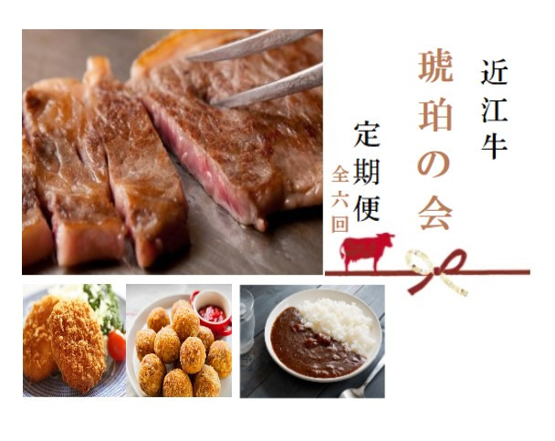 
【近江牛 定期便【琥珀の会】全6回】肉 牛肉 ブランド牛 三大和牛 和牛 黒毛和牛 贈り物 ギフト プレゼント 冷凍 滋賀県 竜王
