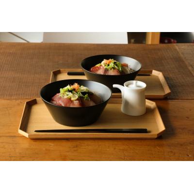 ふるさと納税 鯖江市 越前木工 隅切り盆 大 |  | 02