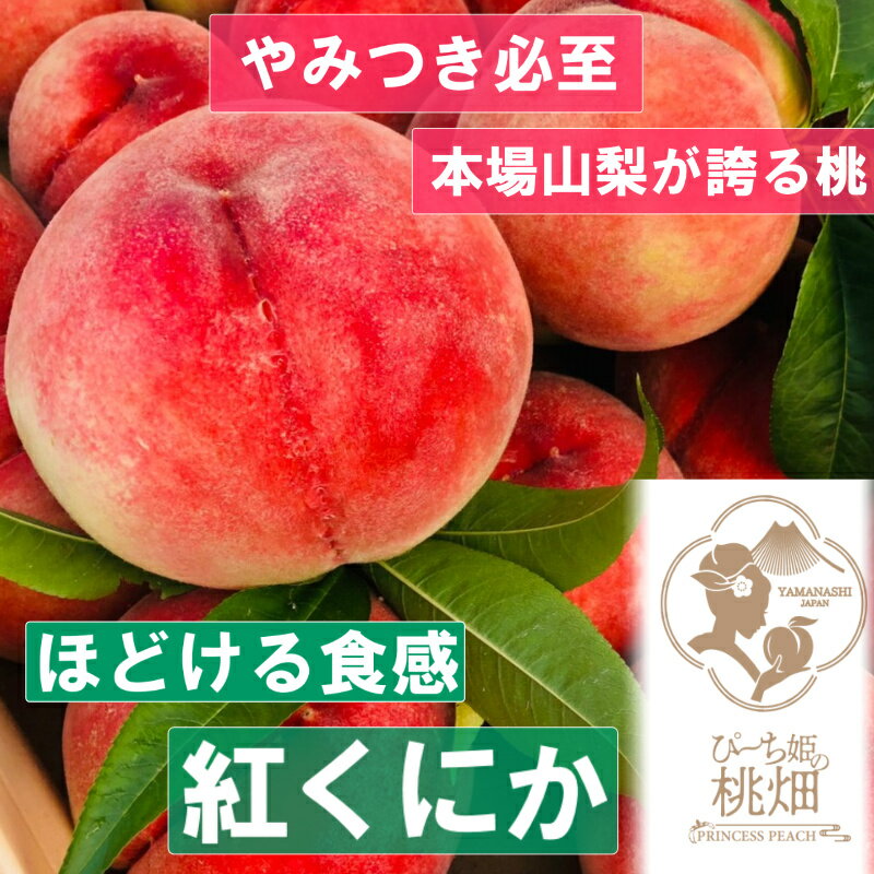 【ふるさと納税】 桃 3～4玉 約1kg 果物 もも フルーツ 紅くにか ブランド 人気品種指定 甲州市産 果実 贅沢 冷蔵 厳選 美味しい 甘い デザート 期間限定 数量限定 2025年発送 7月 発送 贈り物 ギフト 贈答 家庭用 フルーツ王国 山梨 （PMK） 【B17-104】